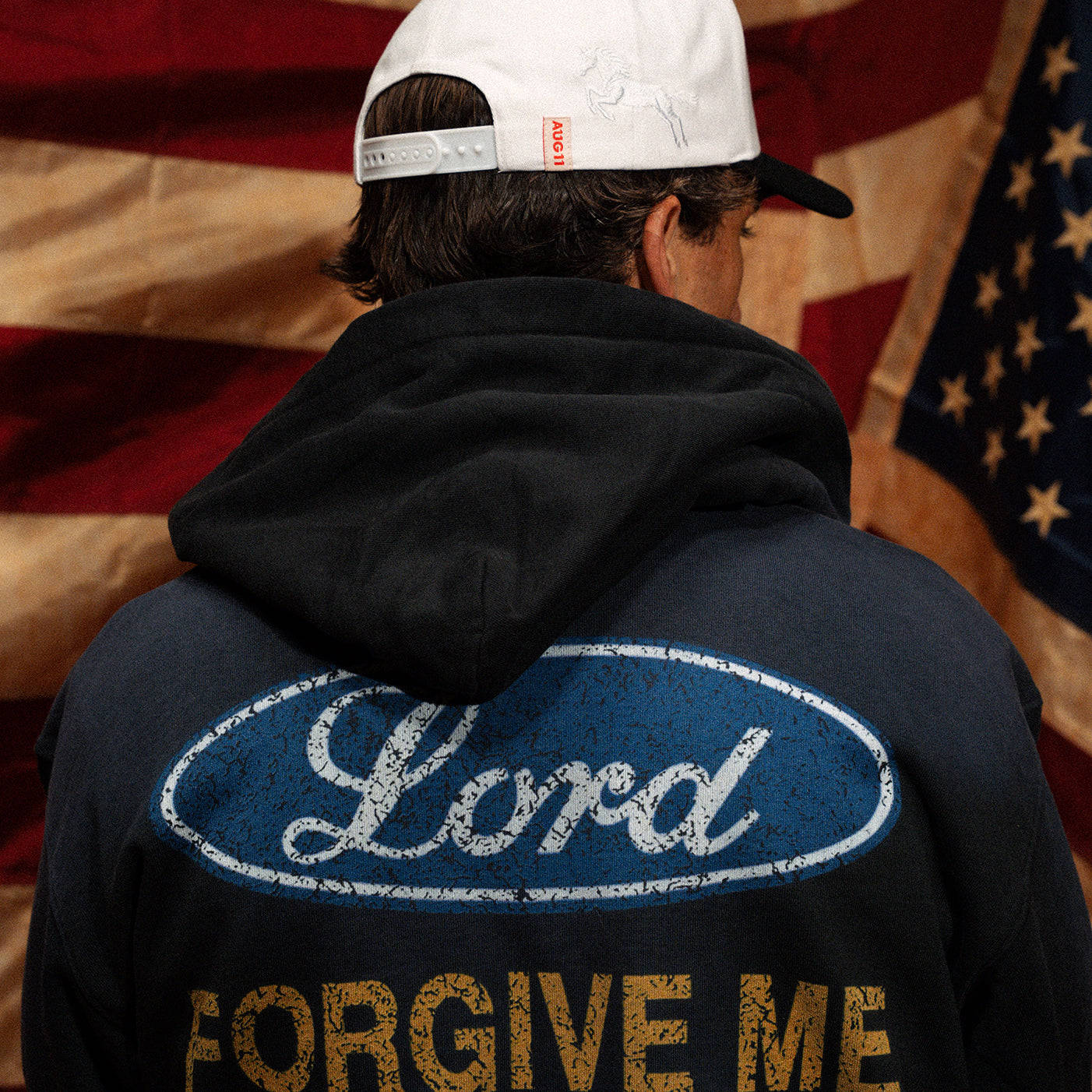 Lord Forgive Zip-Up Hoodie (Vintage Black)