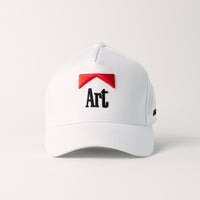 Art 5 Panel Cotton Structured Snapback Hat (White/White)