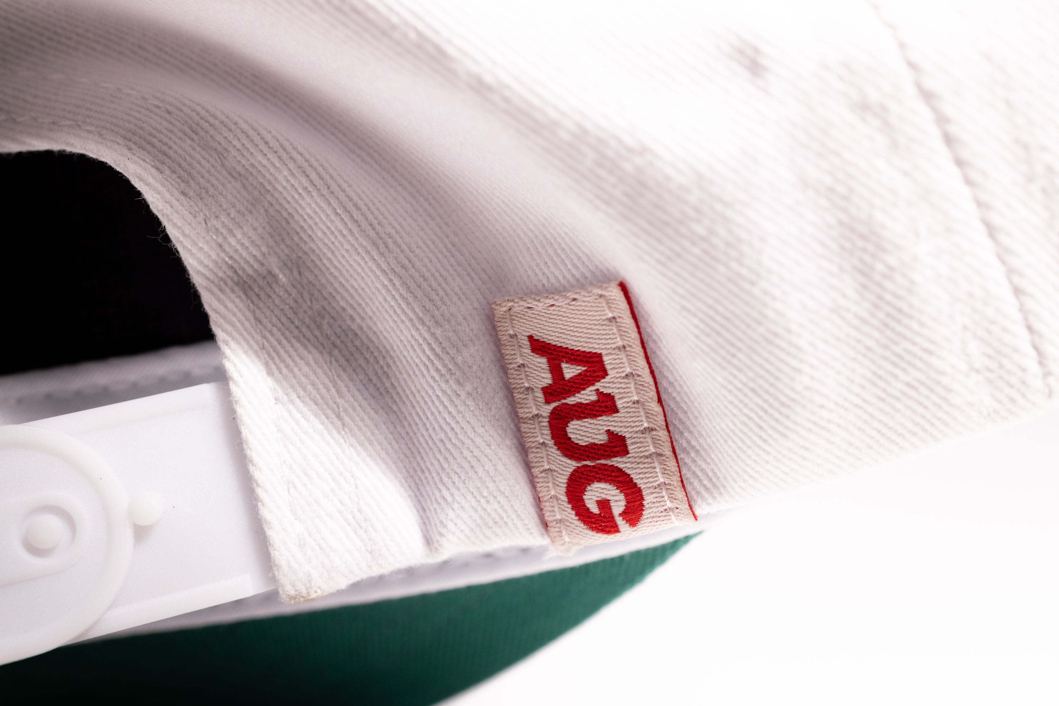 Mega 5 Panel Cotton Snap Back Hat (White/Kelly Green)