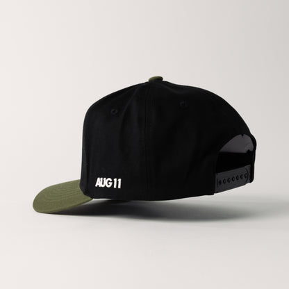 Crest Snapback (Black/Moss)