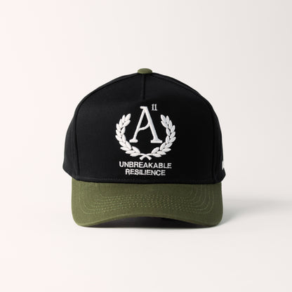 Crest Snapback (Black/Moss)