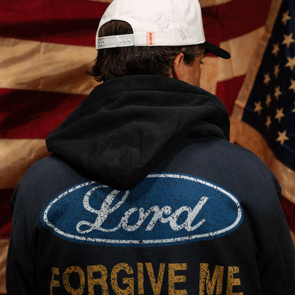 Lord Forgive Zip-Up Hoodie (Vintage Black)