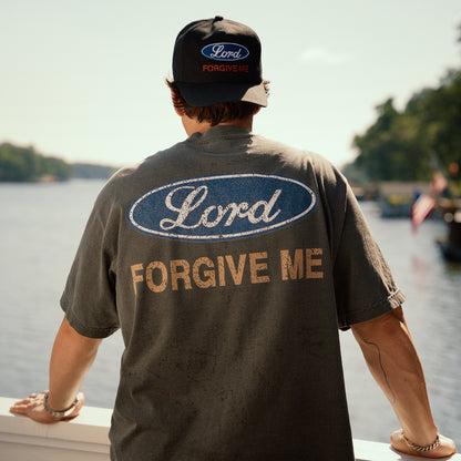 Lord Forgive T-Shirt (Vintage Black) OVERSIZED