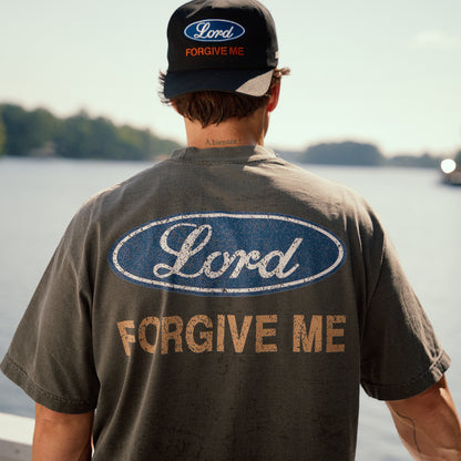 Lord Forgive T-Shirt (Vintage Black) OVERSIZED