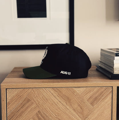 Crest Snapback (Black/Moss)