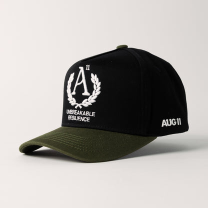 Crest Snapback (Black/Moss)