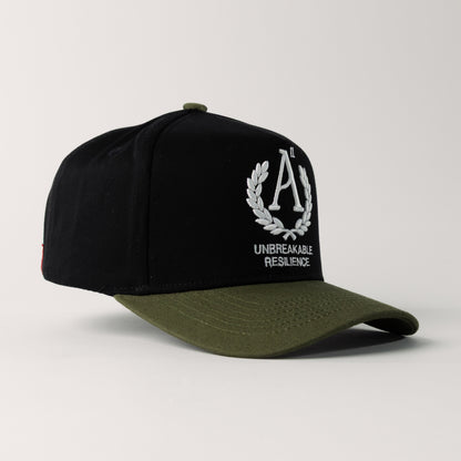 Crest Snapback (Black/Moss)