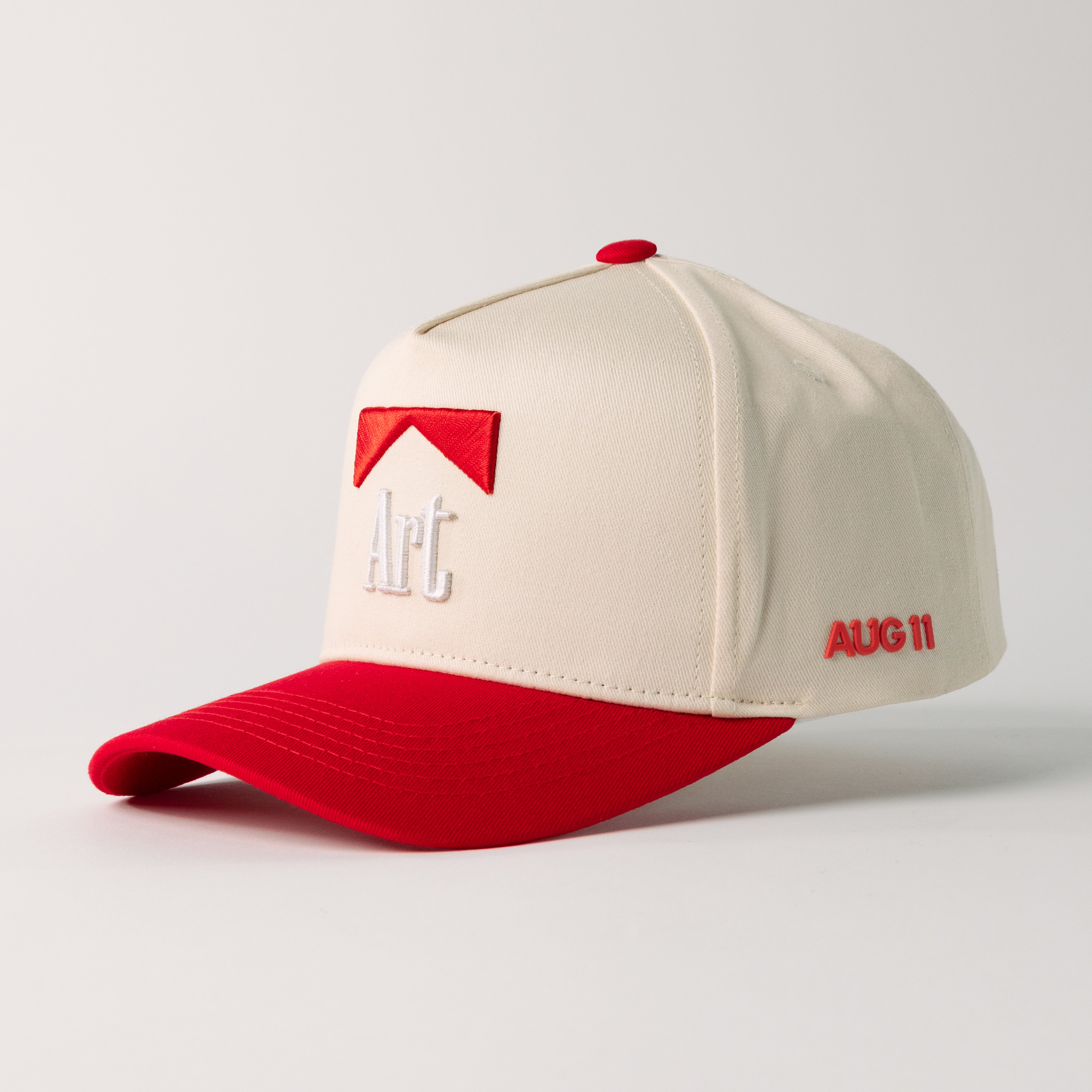 Art Snapback (Creme/Red)