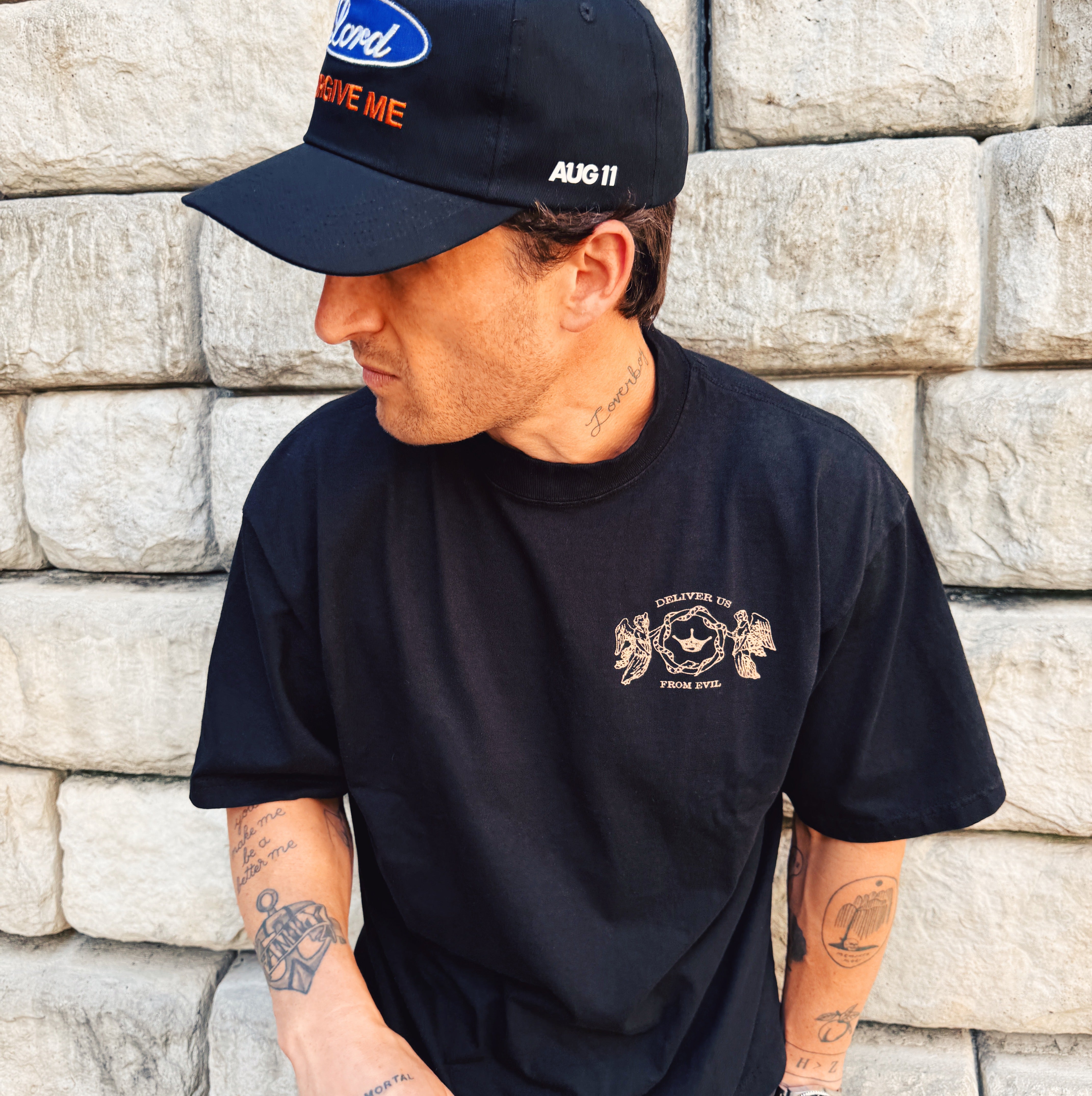 Lord Forgive T-Shirt (True Black) OVERSIZED