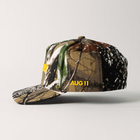 Darlin' Cotton Structured 5 Panel Snap Back Hat (Camo/Gold)
