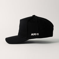 Him 5 Panel Cotton Structured Snap Back Hat (Black)