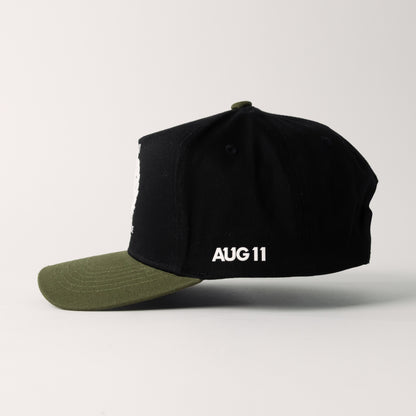 Crest Snapback (Black/Moss)