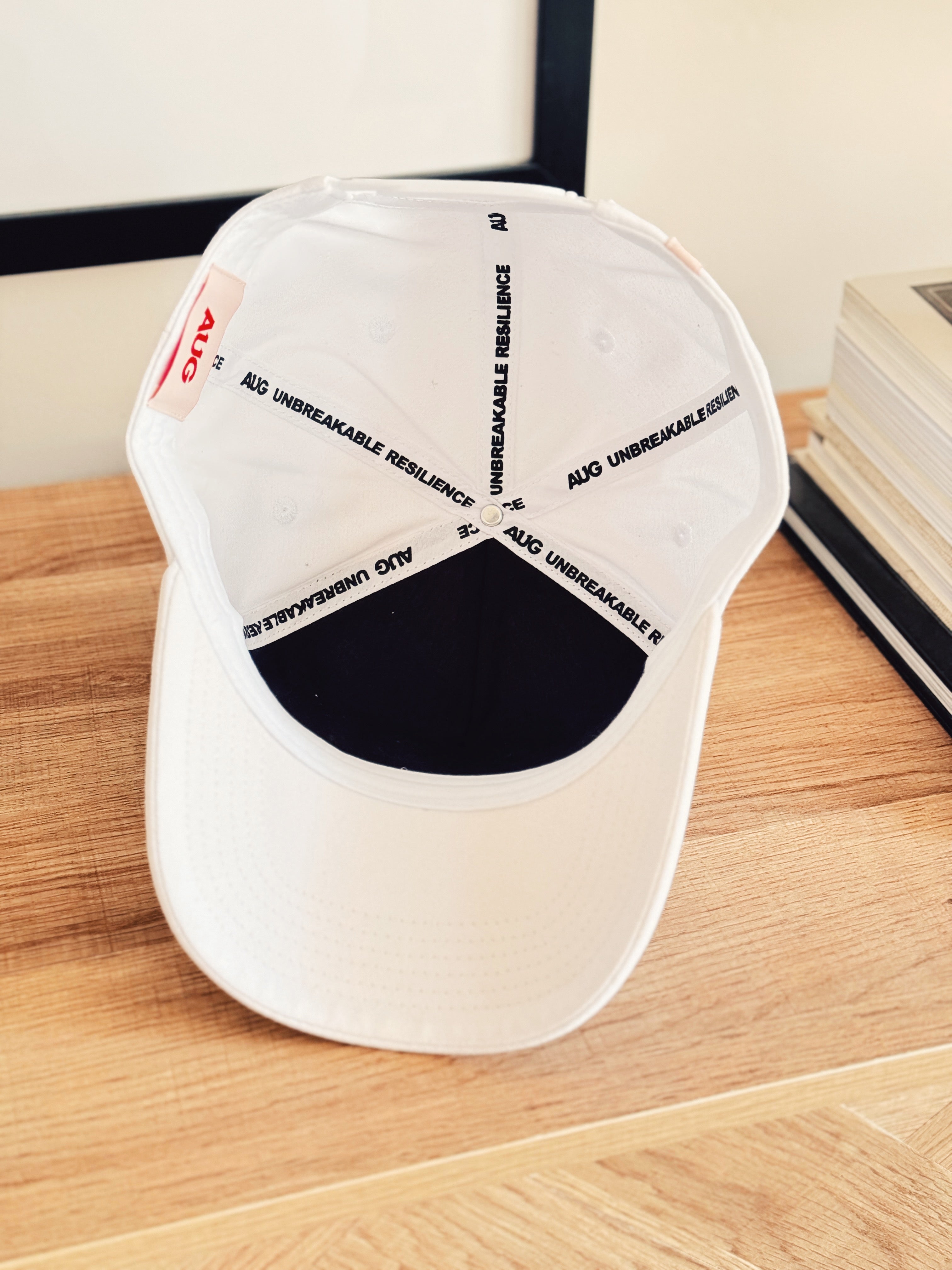 Art 5 Panel Cotton Structured Snapback Hat (White/White)