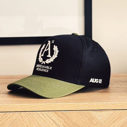 Crest Snapback (Black/Moss)