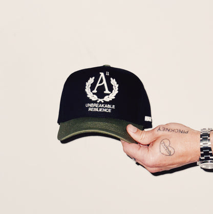 Crest Snapback (Black/Moss)