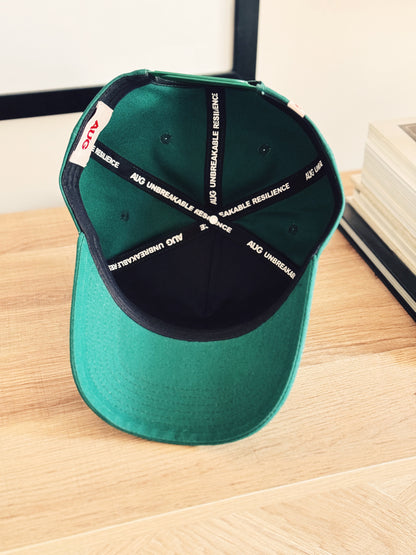 Foie Gras 5 Panel Cotton Structured Snapback Hat (Kelly Green)