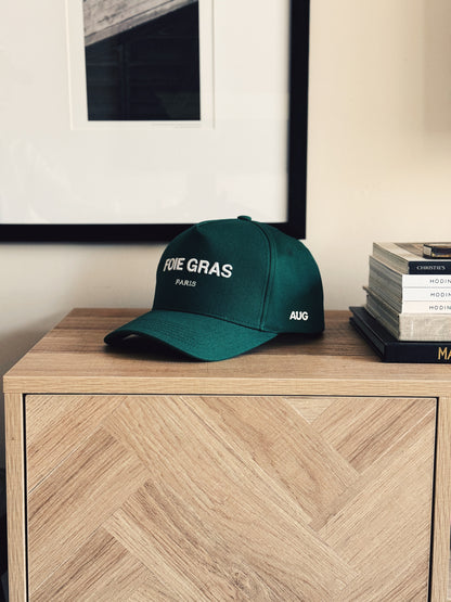 Foie Gras 5 Panel Cotton Structured Snapback Hat (Kelly Green)