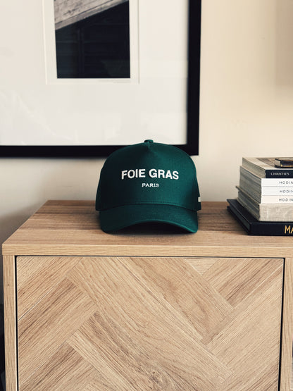 Foie Gras 5 Panel Cotton Structured Snapback Hat (Kelly Green)