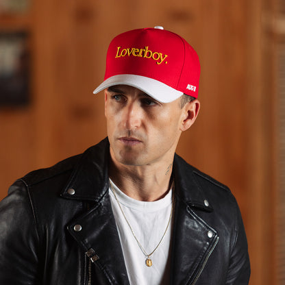 Loverboy Snapback (Crimson/Stark White)